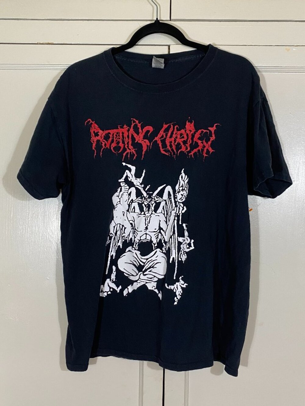 ROTTING CHRIST "Ade's Winds" T-Shirt, Gildan Heavy Cotton, Sz L, Gk Black Metal